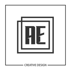 Initial Letter AE Logo Template Design Vector Illustration