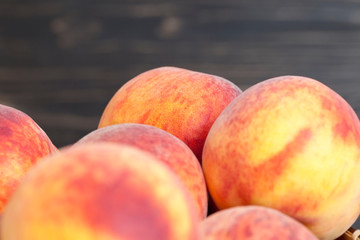 red and juicy peaches