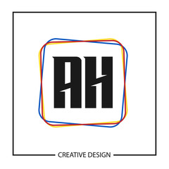 Initial Letter AH Logo Template Design Vector Illustration
