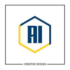 Initial Letter AI Logo Template Design Vector Illustration