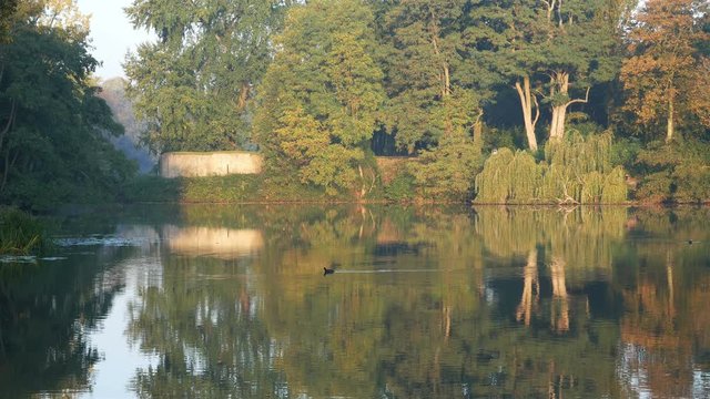 World war one in Belgium: Ypres today, autumn around the ramparts walking path