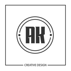 Initial Letter AK Logo Template Design Vector Illustration