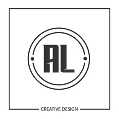 Initial Letter AL Logo Template Design Vector Illustration