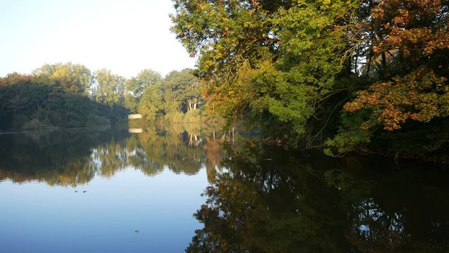 World war one in Belgium: Ypres today, autumn around the ramparts walking path