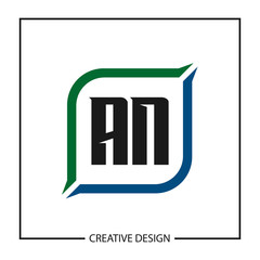 Initial Letter AN Logo Template Design Vector Illustration