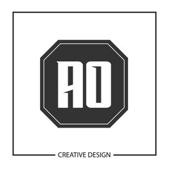 Initial Letter AO Logo Template Design Vector Illustration
