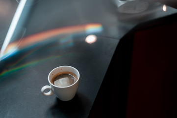 lazy day and black coffee in thailand cafe