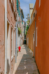 Fototapeta premium Venetian houses and streets in Venice, Italy