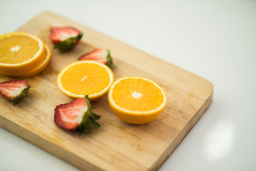 Naklejka na ściany i meble Fresh Orange Fruit slice