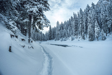 Fototapeta premium Winterliche Berglandschaft