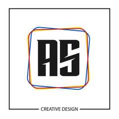 Initial Letter AS Logo Template Design Vector Illustration