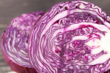 purple cabbage sliced