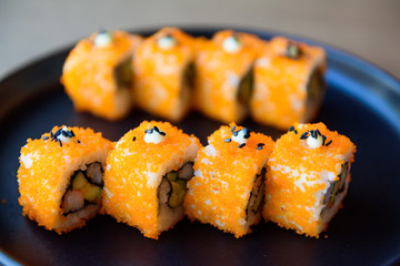 Sushi ready for party, event, meeting, Celebration.