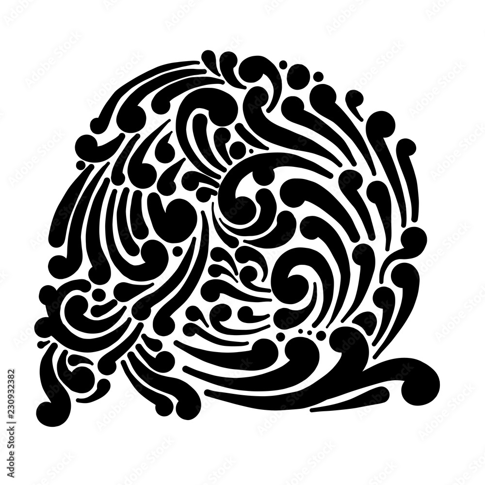 Aufkleber abstract swirl background for your design