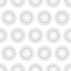 Outline Rangoli icon isolated on white background

