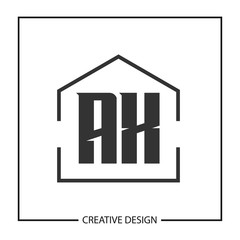 Initial Letter AX Logo Template Design Vector Illustration