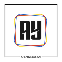 Initial Letter AY Logo Template Design Vector Illustration