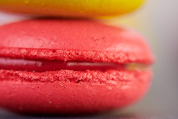 macaroons on a dark table