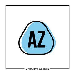 Initial Letter AZ Logo Template Design Vector Illustration