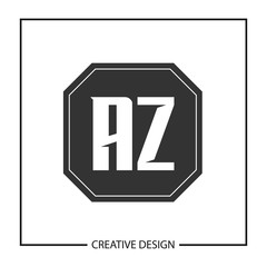 Initial Letter AZ Logo Template Design Vector Illustration