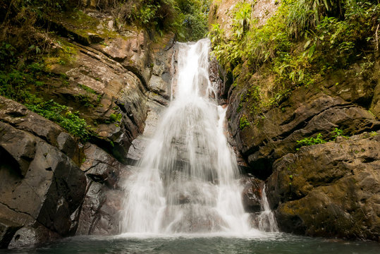 El Yunque waterfall in Puerto Rico