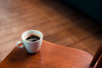 lazy day and black coffee in thailand cafe