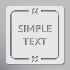 Square Speech Bubble Quote. Speech Qoute Object.