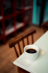 lazy day and black coffee in thailand cafe