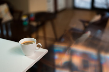 lazy day and black coffee in thailand cafe