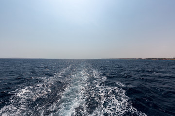 Red sea from diving boat