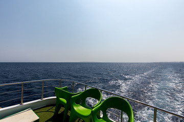 Red sea from diving boat