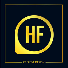 Initial Letter HF Logo Template Design Vector Illustrator