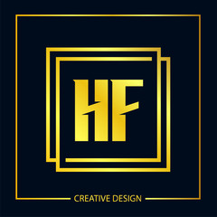 Initial Letter HF Logo Template Design Vector Illustrator