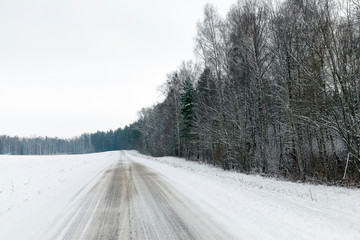 Obraz premium Snow drifts in winter