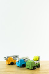 The construction toy car on white background image..