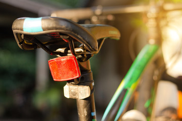 Red lamp of bicycle