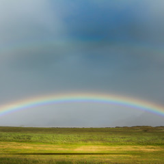 Himmel Regenbogen Land