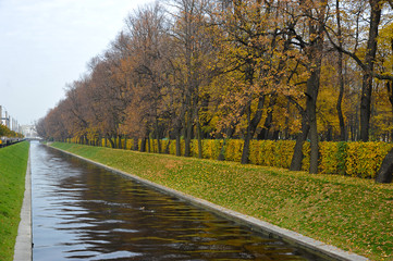 quay the Swan canal in Saint-Petersburg
