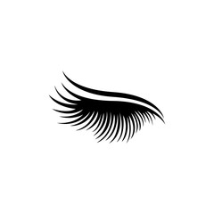 eyelashes logo icon design template vector