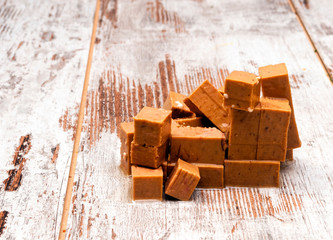 Christmas sweets surrounded by rustic background