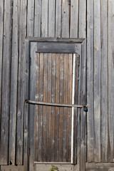 part of the old wooden wall