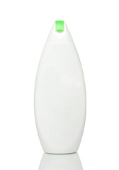 white bottle on white background, shower gel, shampoo