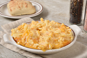 Homemade potato cheese casserole
