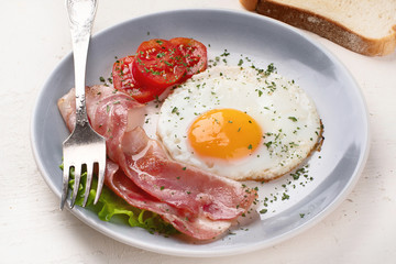 Breakfast with fried egg