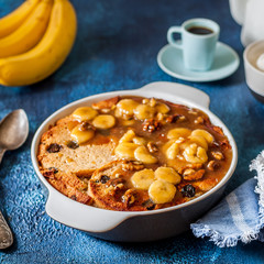 Caramelized Banana Bread Pudding