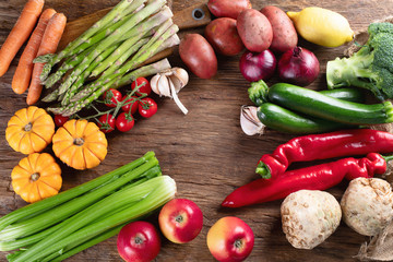Various raw vegetables