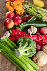 Various raw vegetables