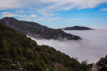 Obraz na płótnie Canvas туман в горах
