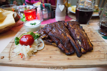  Pork ribs with vegetables