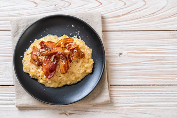 risotto with crispy bacon